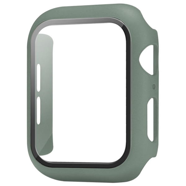 （Militærgrønn）Etui Kompatibel med Apple Watch 44MM, 2 i 1 Beskyttelse PC Herding Etui og HD Te