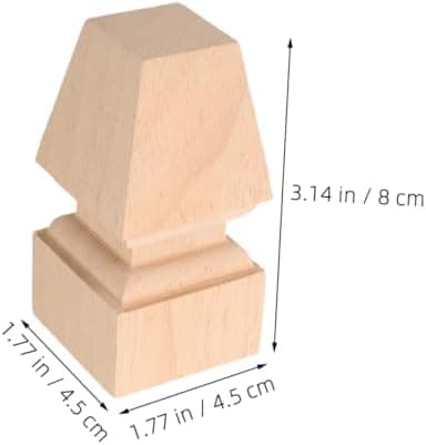 8x4,5cm 4 stk. Massivt Tre Møbelbein Bordbein Sofabein Sofabein Sofabein til Møbler Kommodebein Sofabein