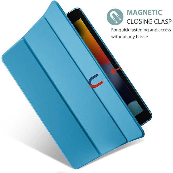 Smart Case för iPad Air 2, Ultratunt Lättvikts Stativ Skyddande Skal för iPad Air 2:a generationen Blue