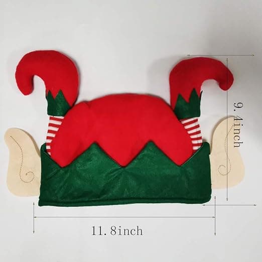 Sjov julealfhat med alfeøre, julehat til børn