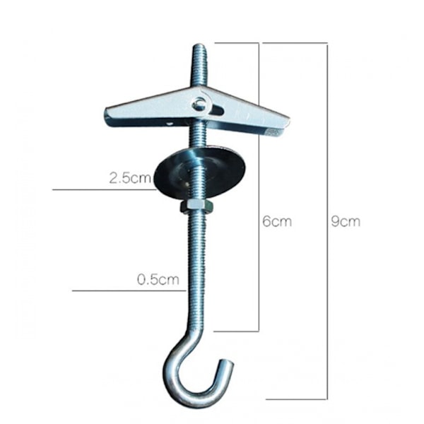 （10 stk.）Heavy Duty Loftskroge Swag Hængende Kroge Toggle Bolt Vinger Krog, til Installation til Suspe