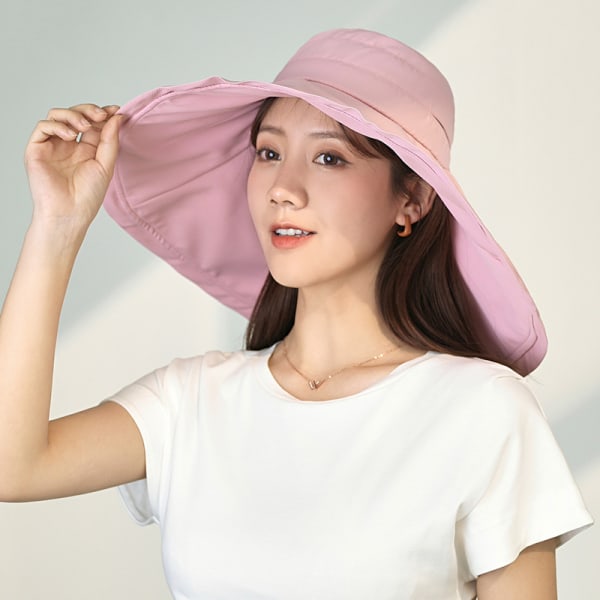 Naisten aurinkohattu UPF 50 Wide Brim Bucket Hat UV Protection Summ