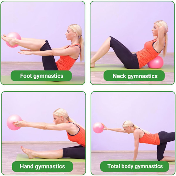 25 cm pehmeä pilatespallo/pieni jumppapallo - minijoogapallo, core-pallo, balettipallo, pieni ex Pink