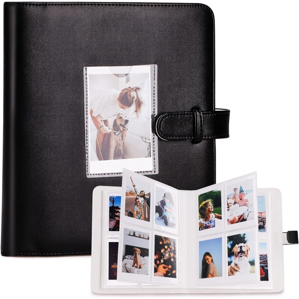 Svart fotoalbum för 3 tums film - 272+1 fickor kompatibla med Fujifilm Instax Mini 12 11 90 9 8