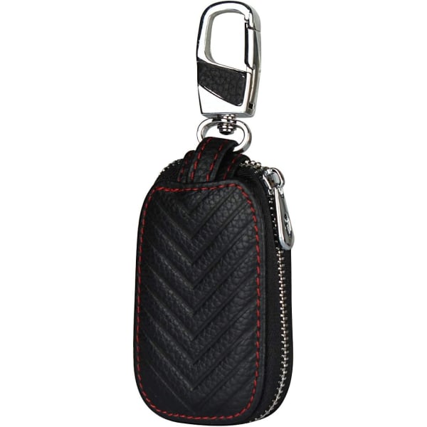 Case för bilnyckel (svart), bärbart case för nyckelring och mini