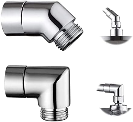 2 stk. 90°/135° Vinkel Brusehoved Adapter Messing Brusehoved Adapter, Håndbruser til Badeværelse, til 1/2 Tomme Universelt Interface Brusehoved