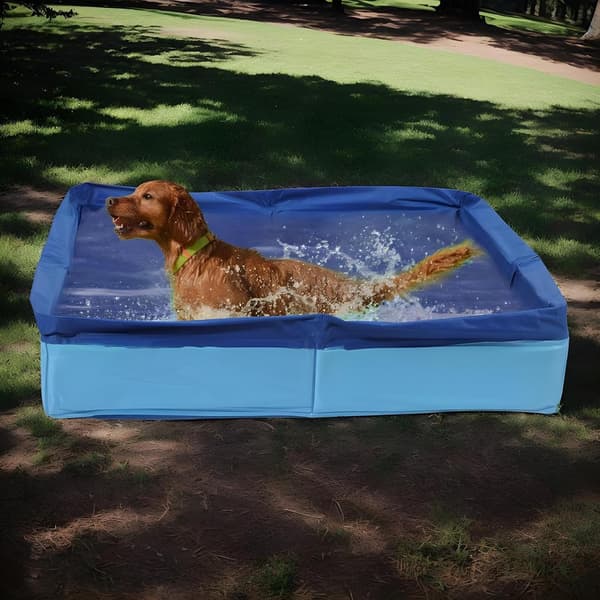 Sammenklappelig hundepool - Hundepool - Kæledyrsbassin - PVC hundepool (50 x 50 cm)