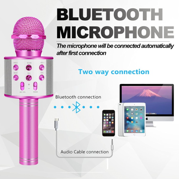 Trådlös bluetooth mikrofon karaoke leksaker för flickor Presenter, Kara
