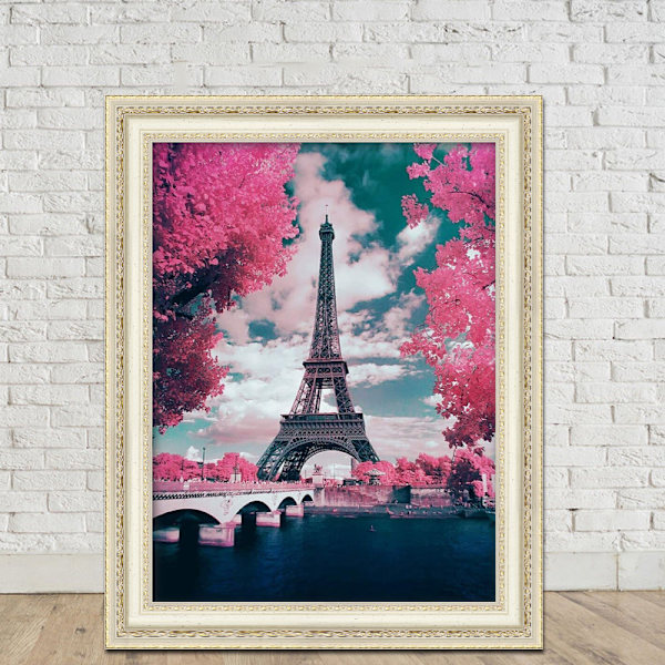 5D Diamantmålning, utan ram (Eiffeltornet) 40cm*30cm 5D Di