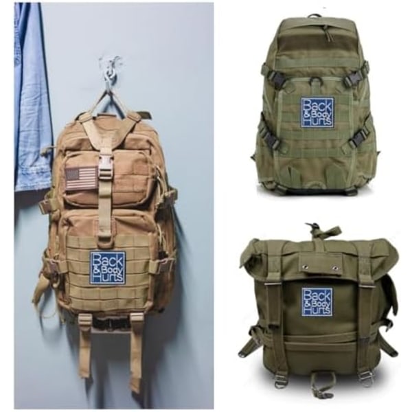 Rygg og kropp gjør vondt, Morale Patch, Meme Patch, Morale Patches, Militær Patch, Borrelås, Broderte lapper for Tac