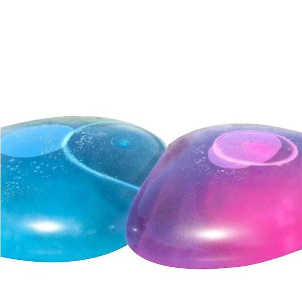 2 st gröna barns bubbelboll leksak uppblåsbar vattenballong mjuk gummiball geléballonger bollar för K