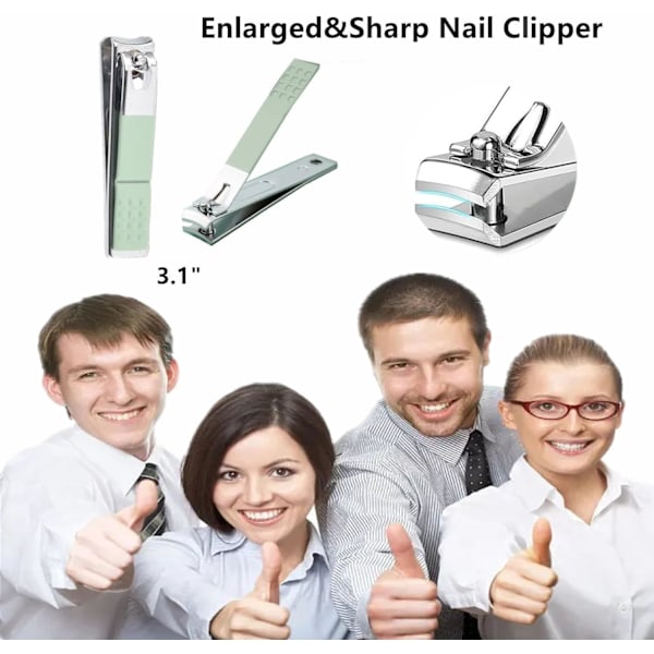 Nagelklippare Manikyrset Nagelklippare Set Manikyrset med Portabel Resefodral Nagelklippare Verktyg för Män Kvinnor Vänner Familj