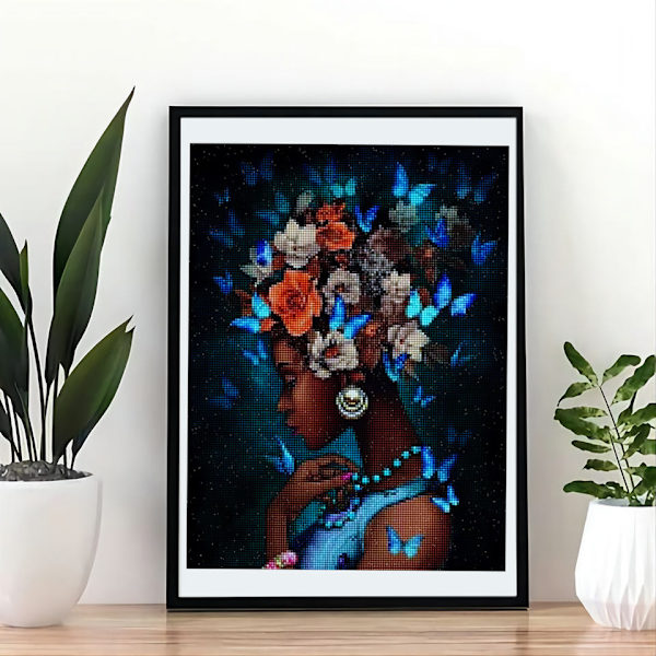 (30x40cm)DIY Håndlavet Mosaik Maleri Custom Backing Gracefu