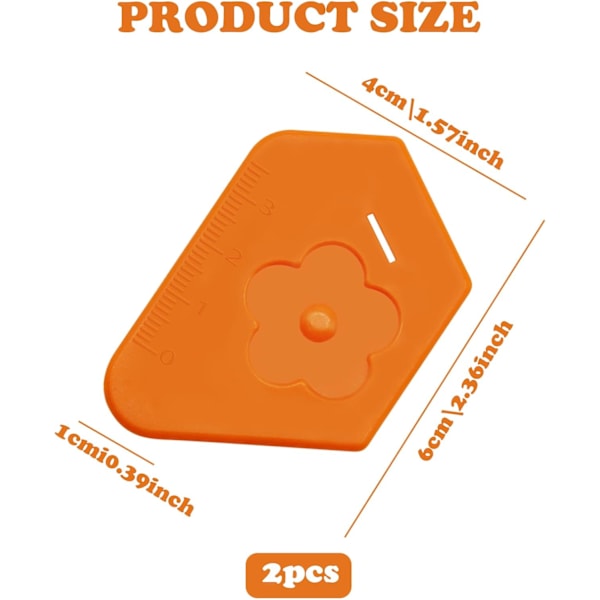 Magnetiska sömnadsguider för symaskin, Orange Plommonblomma, Magnetisk sömnadsguide, Sömnadsguide med skala för symaskin, Magnetisk sömnadsguide