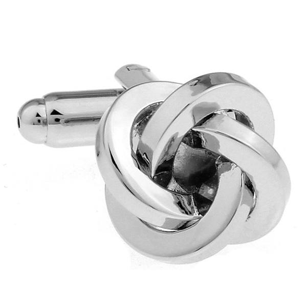 Global Series Silver Prismatic Twisted Mansjettknapper