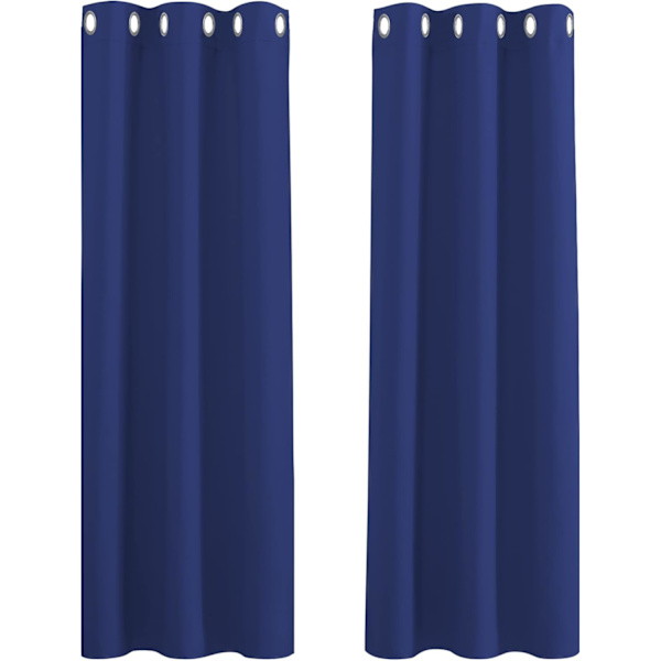 Soveværelse mørklægningsgardiner - 42 x 63 tommer mørklægningsmateriale stof gardiner til stue børn Blue