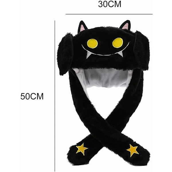 Plush Halloween-hatt med bevegelige ører, Kaninhatt - Morsom Plush-hatt - Funn