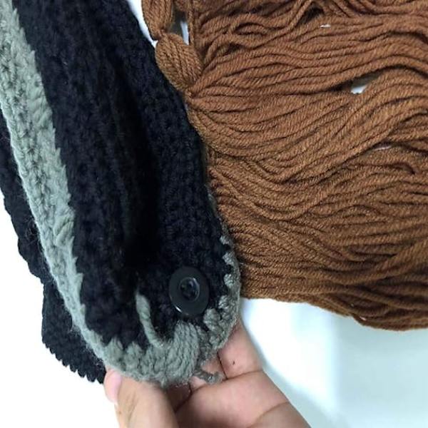 Café Beard Vintermössa Handgjord Stickad Varm för Män och Kvinnor