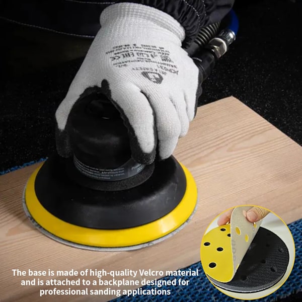 150 mm slibepude, slibepude, 54 huller, slibebase, bagplade, slibeskive kompatibel med Mirka CEROS DEROS sliber med 5/16 gevind