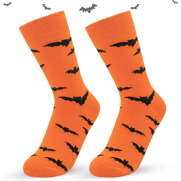 Halloween Sokker Morsomme Fargerike Mønster Halloween Nyhetssokker Flaggermus Gresskar Sokker Høst Sokker Gaver ST3-BFNGW