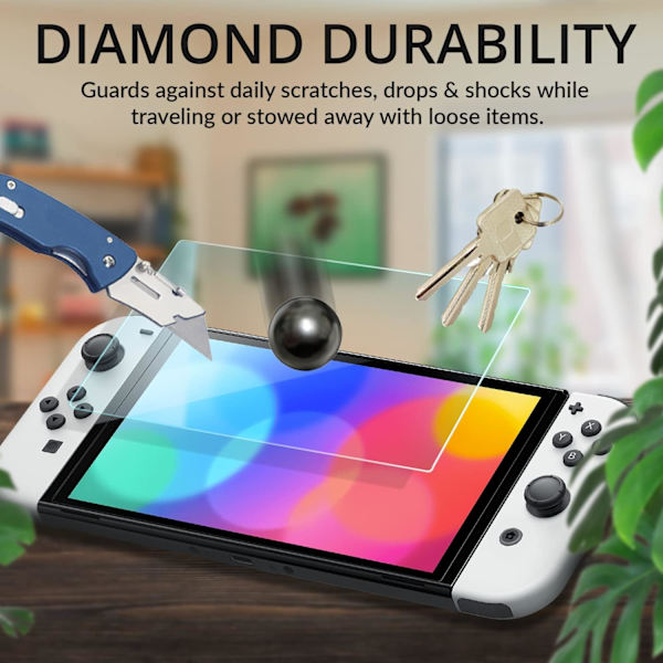(4-pack) 7in Glasskydd för Nintendo Switch OLED C