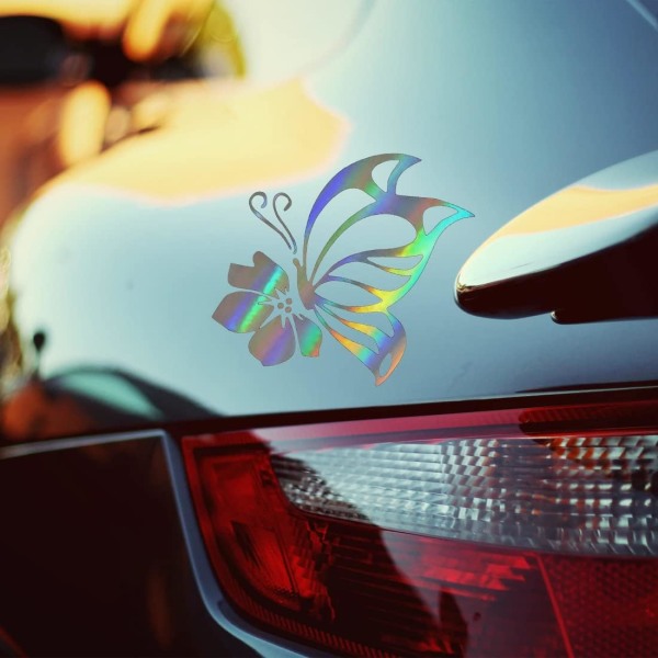(15*13cm) White Butterfly autotarrat autotarrat 3D-autotarrat henkilökohtaiset autotarrat perhonen