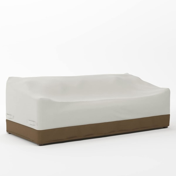 Beige+Ljusbrun 210D Skyddande Överdrag för 3-Sits Soffa