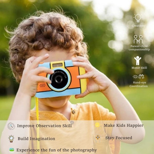 Børnekamera, 2,4 tommer digitalt børnekamera til drenge, piger 3200W F