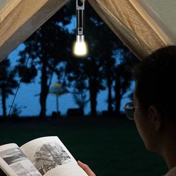 Generisk ficklampa med hög lumen, zoombar ficklampa - Superstark zoombar vattentät ficklampa, ficklampor för camping, H