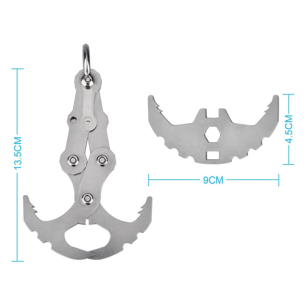 Multifunktionell klohake i rostfritt stål för utomhusklättring, Gr