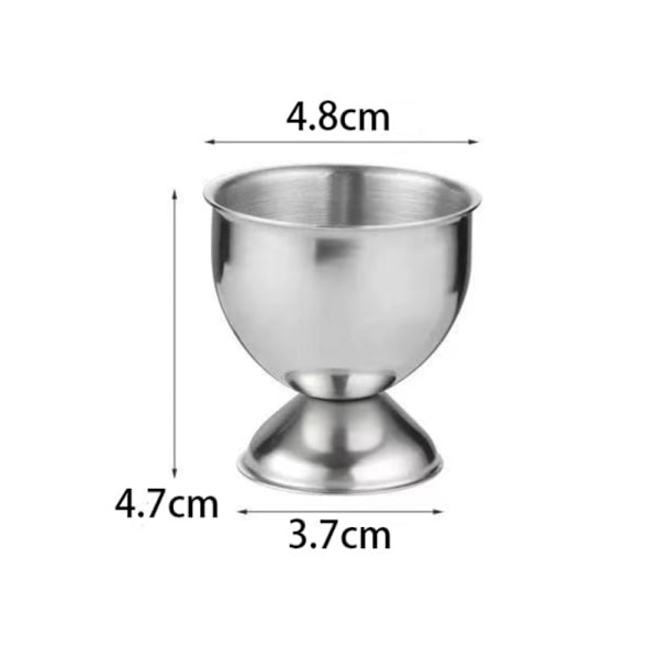 Egg Cup Set, 4 stk Egg Rack, Rustfritt Stål Egg Rack, Kjøkkenredskaper for Middag