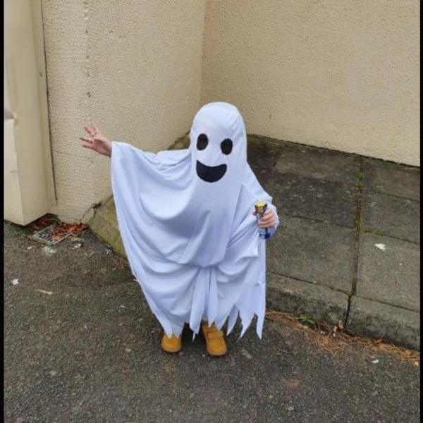 150cm Børnekostume, 14-16, Hvid