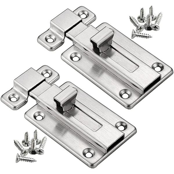 (L)2 Pack Dörrlås Grindbult Rostfritt Stål Dörrlås Grindlås