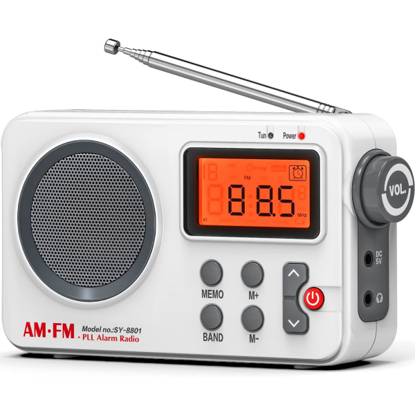 Kannettava FM/AM (MW) radio, pieni kannettava radio, transistori