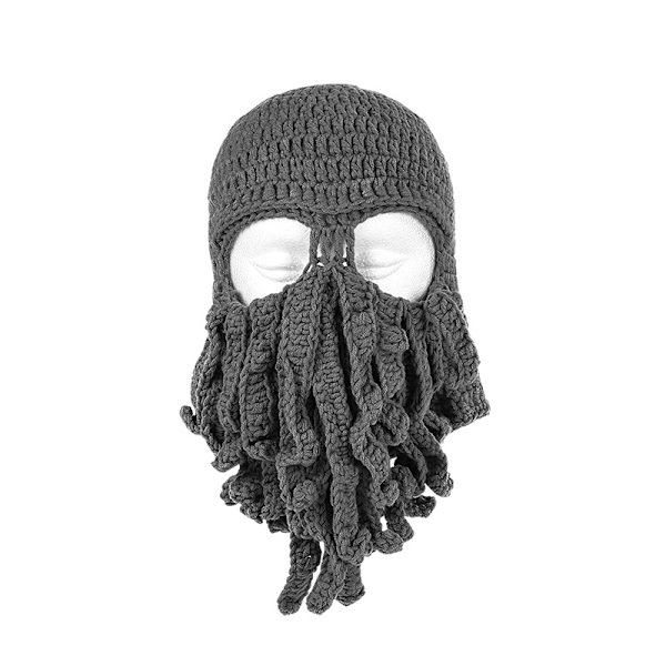 Pakke med 1 Barbarian Wanderer Beanie for menn med sammenleggbar bjørn
