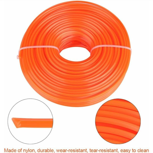 3mm Buskrydder Line Spole Wire Nylon Reb Buskrydder Line Squ