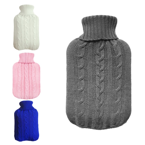 Pink Knitted Insulated Hot Water Bottle Cover - Cover Only (Hot W