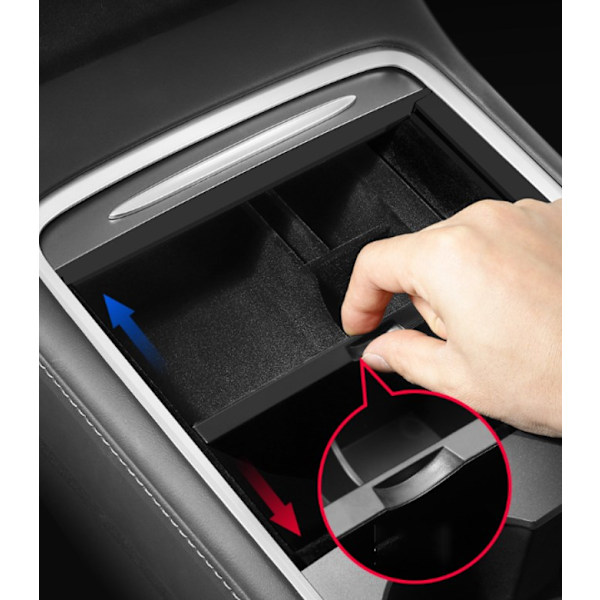 (flokking) 18x16,7x8,7cm, Oppbevaringsbrett Midtkonsoll Organizer Tilbehør, for Tesla 2021 Model Y
