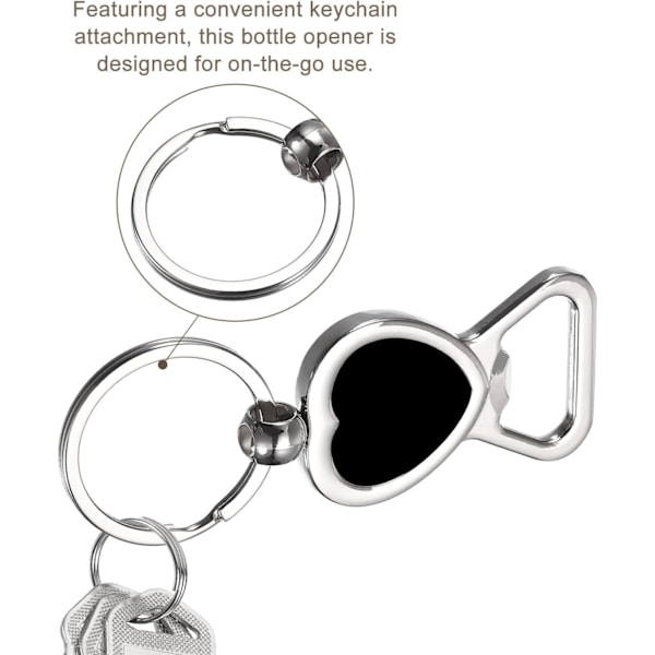 (Silver) Nyckelring Flasköppnare, 1 st - Rostfri Ölflasköppnare, Portabel Platt Nyckelring för Män, Kvinnor