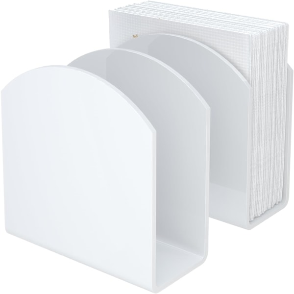 2 Pak Serviet Holder til Bord, Akryl Serviet Holder, Serviet Dispenser til Køkkenbord, Cocktail Serviet Holder til B