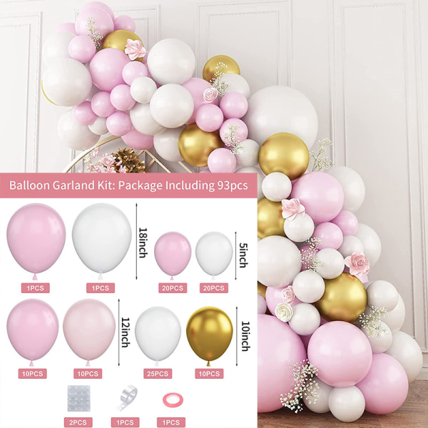 Macaron romantisk ballongsett Ballongdekorasjonssett ballong