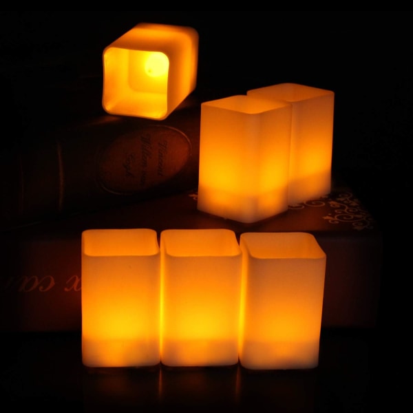 12 vilkkuvaa liekitöntä LED-kynttilää - lämmin valkoinen - joulu H