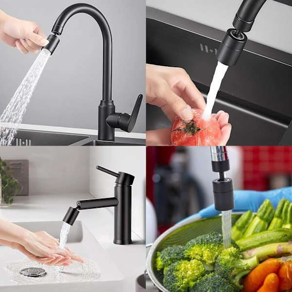 St Faucet Munstycke, Köksblandare Munstycke, 360° Vridbar Blandare Luftare Köksblandare Munstycke, 2 Lägen Stor Roterbar Kitc