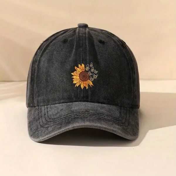 Retro Rainbow Flag Denim Cap, Fotofarve, One Size