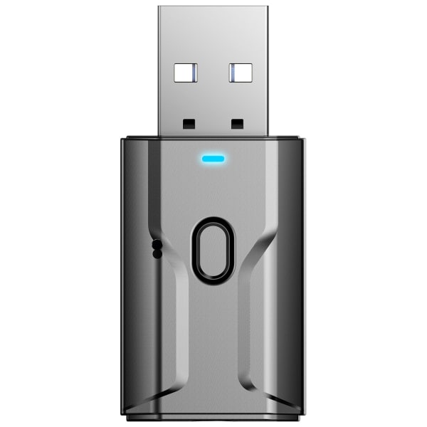 1 st Bluetooth 5.0 sändare och mottagare, USB trådlös ljudadapter med 3,5 mm ljudkabel, L