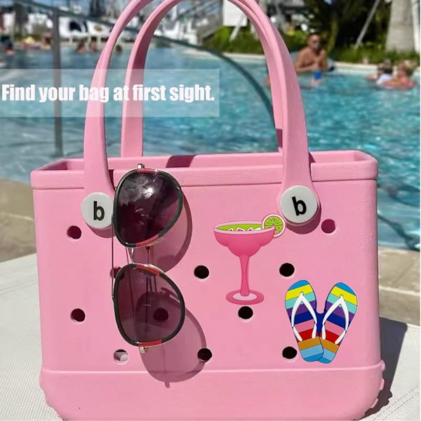 Bogg Bag Tilbehør Silikone Charms Fade-Resistent 0,5 cm Tyk Kompatibel Med De Fleste Bogg Bags