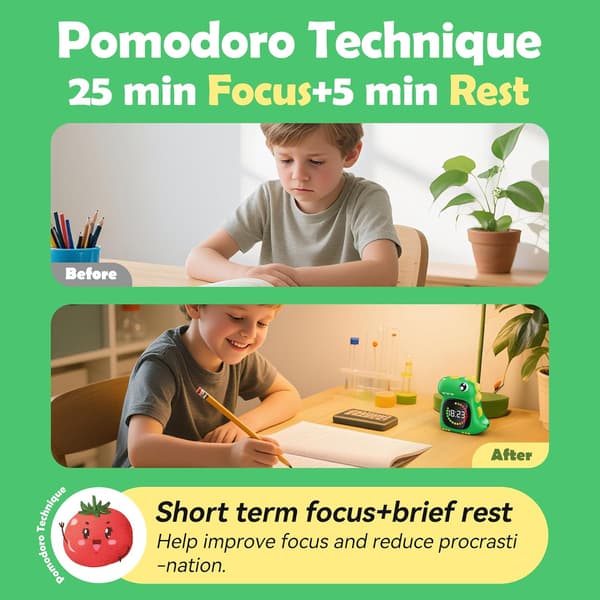 Visuel Timer til Børn 99 Minutters Digital Sød Børne Visuel Timer Klasseværelsestimer til Hjemmeskole Studie Undervisning Tidsstyring Nedtællingstimer