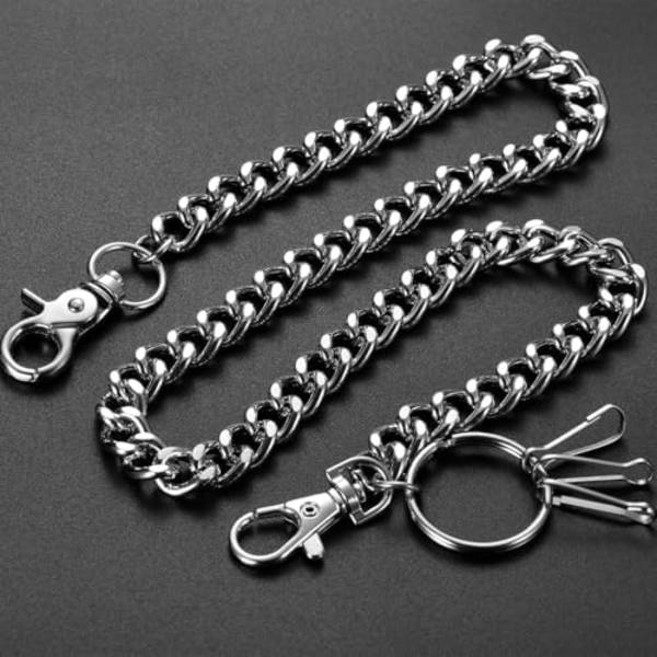 Hiphop-byxor kedja Goth accessoarer Jean kedjor Nyckelring, Punk fickkedja för kvinnor män byxkedja Rock plånbok kedja