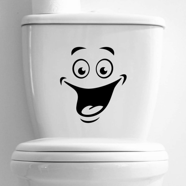 Smil morsomt veggklistremerke til hjemmeinnredning på kjøkkenet på toalettet