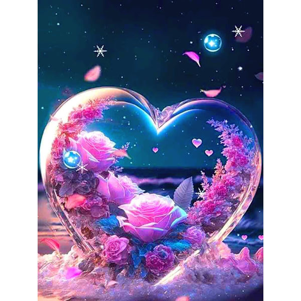 30 × 40 Maalaus timantti-maalauksella - Rakkaus ja maa (30 * 40, 1 kpl)